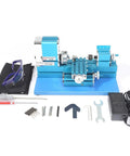 Huge Value 36W Mini Metal Lathe With Digital Display 20000RPM High Speed For Woodworking And Milling Compact Bench Top Tool with accessories.
