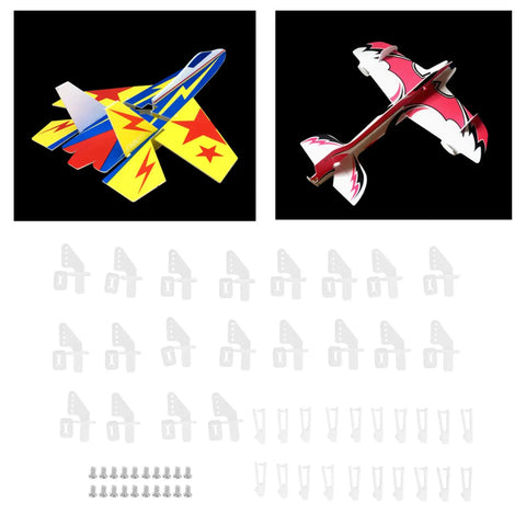 Upgrade Your RC Airplane With 4 Hole Control Horns And Clevis Kit For Foam Fixed Wing Planes, Adjustable Rudder Angle, Durable Plastic Build.