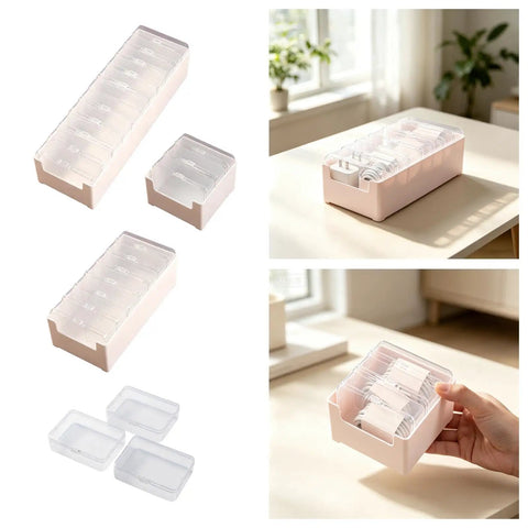 Transparent Stackable Cable Management Box For Home Office Desk To Organize Power Strips And Wire Cords While Helping You Kick Clutter To The Curb And Keep Your Setup Looking Fresh in various sizes.