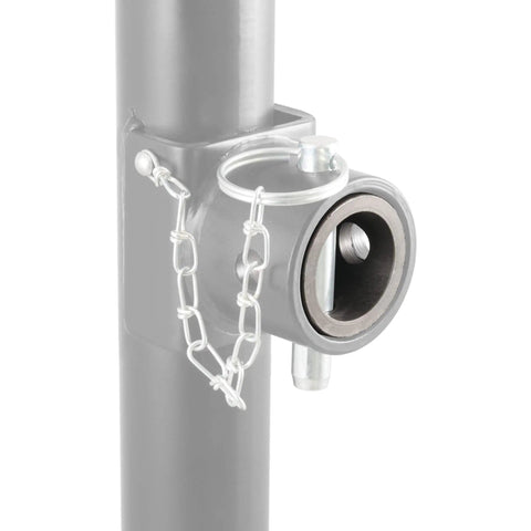 Replacement Beefy Swivel Jack Pipe Mount Bracket With 9 16 Inch Pin Hole For Heavy Duty Trailer Tongue Swing Out Weld On Fits Pipe Mount Jacks Up To 5000 Lbs Easy Install, gray metal pipe mount bracket with pin hole