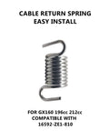 Cable return spring for GX160 GX200 Governor Spring Throttle Return Linkage Kit for Honda and Clone Engines, steel