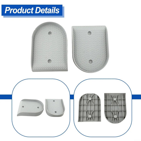 Non Slip Stair Stepper Pedals Gray Pair For Climbing Equipment Gym Gear Made From ABS Plastic Durable Replacement Parts With Easy Screw Installation For Cardio Workouts, gray pair