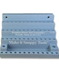 Heavy Duty Benchtop Or Wall Mount Bit Organizer for One Quarter Inch Hex Shank Bits, grey, Made in the USA, tool storage