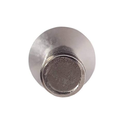 Close-up of 2-1/2 Inch 5/16-18 Flat Head Socket Cap Screw with Allen Drive, stainless steel, showing thread detail