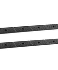 Two Pack Heavy Duty Rubber Curb Ramp With 2 Inch Rise For Cars SUVs Trucks And Trailers, 15 Ton Load Capacity, Drainage Tank Design