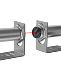 Laser Photoelectric Sensor Through Beam M12 Series 10 To 30V Dual NPN PNP Output With Visible Spot 25M Sensing Distance Adjustable Range