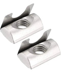 High Strength M5 Roll In Spring T Nuts With Spring Sheet For 4040 Aluminum Profile Slot, Nickel Plated Carbon Steel fasteners