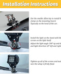 Installation steps for Universal Car LED Light Bar Mounting Bracket Kit For SUV RV Truck No Drill Hood Clamp Mounts Two Pack
