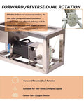 Heavy Duty High Viscosity Fluid Transfer Pump With Adjustable Speed Motor for moving honey syrup, featuring dual rotation.