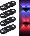 Rechargeable Motion Sensor Light Indoor, Magnetic RGB Wall Sconces 4 Pack displayed with active RGB light effects on a wall.