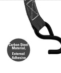 Close-up of Ratchet Tie Down Straps With Hook Heavy Duty 3000 Pound Break Strength 10 Foot Length Pack Of Four Black Built To Last