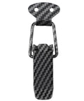 Front view of Set Of 2 Carbon Fiber Style Bumper Lock Clips With Quick Release Hooks Heavy Duty Auto Exterior Panel Fasteners