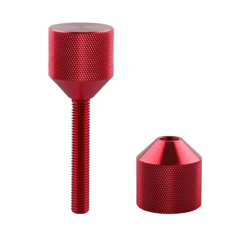 Heavy Duty 4 Pcs Aluminum Flange Two Hole Alignment Dots Plus 1-1/8 Inch Pins And 1-5/8 Inch Detachable Double Hole Bolts, red aluminum alignment pins set.