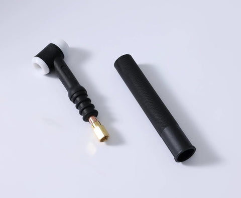 SR17F TIG Welding Torch Head Body And Flexible Head 150 Amp Air Cooled Durable Torch Accessory components on white background