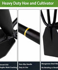Heavy Duty Garden Hoe And Cultivator Hand Tool For Weeding Planting Loosening Soil And Digging Thickened Manganese Steel No Assembly Required Durable Ergonomic Garden Tool For Quick Easy Yard Work close-up view