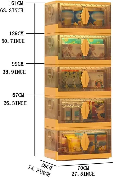 Large Foldable Storage Containers With Clear Window And Lid Heavy Duty Stackable Bins For Closet And Garage Multi Purpose Plastic Organizers Game Changer