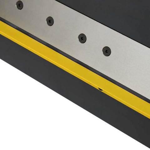 Close-up of the Heavy Duty 24 Inch Box And Pan Brake With Removable Fingers, Manual Sheet Metal Bender For 20 Gauge Steel, Aluminum, Copper.