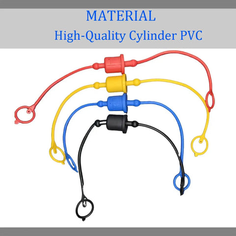 4 Pack Hydraulic Quick Coupler Dust Caps And Plugs For 1/2 Inch ISO 5675 And ISO 7241-A Pioneer Style PVC Covers