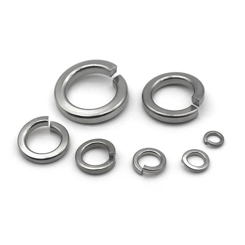 530-Piece Stainless Steel Split Lock Washer Kit For M2 Through M12 Fasteners, 304 Grade, Heavy Duty, Vibration-Resistant Lock Washers, Assortment Pack For Nuts And Bolts, Elastic Gasket Style Fastener Set, assorted sizes