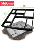 Plus Size Concrete Path Maker Molds No Skills Needed 20 By 20 By 1.8 Inches Reusable Stepping Stone Pavers with eight-grid design