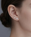 Premium D Color Moissanite Stud Earrings Crafted From Certified G23 Implant Grade Titanium Screw Back for Tragus Cartilage.
