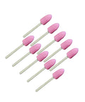 10 Piece 8mm Pink Aluminum Oxide Mounted Stone Point Grinding Abrasive Set With 1/8 Inch Shank For Dremel And Other Rotary Tools