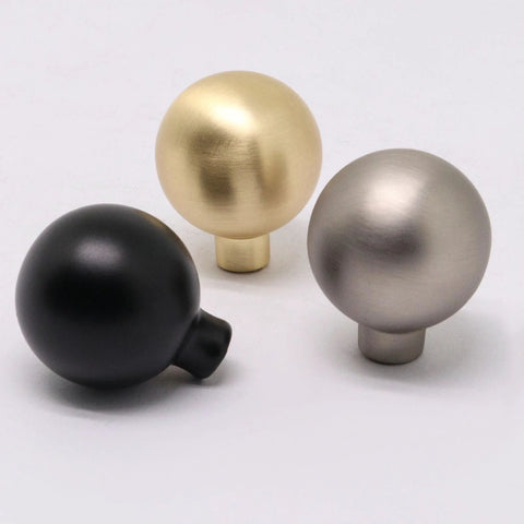 5 Pack Black Zinc Alloy Cabinet Knobs Round Ball Drawer Pulls And Handles With Screws 0.94 Inch Diameter Easy To Install three colors
