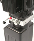 Close-up of Heavy Duty Beefy Electro Hydraulic Power Unit For Car Lift 220V 60Hz 1 Phase 2950 PSI Ideal For Auto Repair Shops Garages