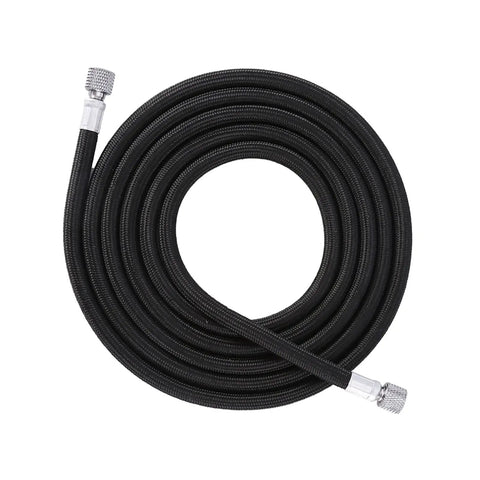 Professional 5.9 Ft EVA Airbrush Hose Kit, 1/8 Inch Female Fittings, 1/8 to 1/4 Inch Adapter, Compatible With Most Air Compressors black coiled hose
