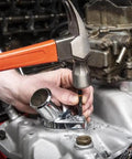 Person using 4 Piece Bolt Biter Screw Extraction Set Chrome Finish Large High Strength Steel For Up To 50 Times Longer Life on machinery