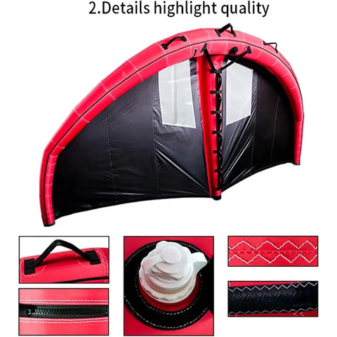 Inflatable Wing Surf Kite For Foil Surfing Five Square Meters Handheld Wing Foil Kit with storage bag and detailed stitching
