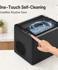 Portable Countertop Ice Maker Slings Nine Swift Bullet Cubes In Six Minutes And Cranks Out Twenty Six Pounds Daily With Silent Running And A Big Tank For Dorms Offices And Chill Hangouts with one-touch self-cleaning feature.