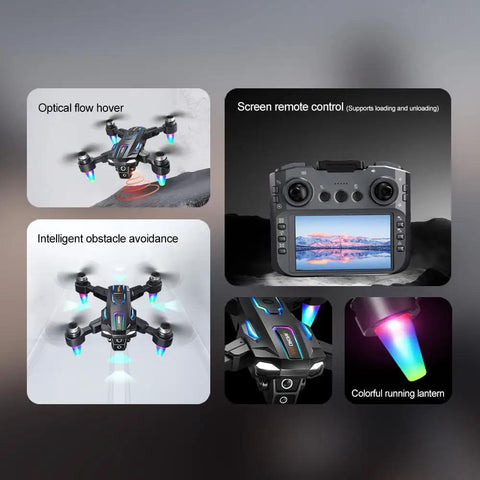 Kid Friendly Drone With Screen Controller Built In Camera Easy To Fly For Beginners One Key Takeoff Altitude Hold Headless Mode