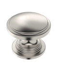 10 Pack Brushed Satin Nickel Round Cabinet Knobs One Point One Inch Diameter Solid Cabinet Hardware For Cabinets Drawer