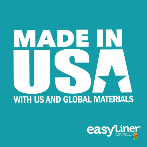Made in USA label for Non Adhesive Non Slip Shelf Liner For Cabinets And Drawers, Gray Marble Pattern, 12 Inch Wide By 10 Feet
