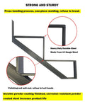 Close-up of Two Step Steel Stair Frame For Outdoor Decks Nineteen Point Two Inch Rise Built Tough Metal Stair Stringer Frame.