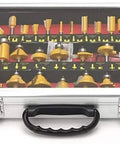 Top Shelf 35 Piece Router Bit Kit With Heavy Duty Tungsten Carbide Tips One Quarter Inch Shank Woodworking Rotary Tool Set displayed in a case.