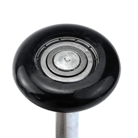 Close-up of black nylon garage door roller from Premium Nylon Garage Door Rollers 10 Pack Go-To Quiet And Durable With 1.77 Inch Wheels