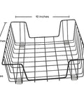 Front Load Letter Tray Set For Desk Black Steel Paper Organizer Tray 2 Pack with measurements 10x14.1x3 inches, sleek design.