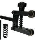 Spring-Loaded Clamp Knurling Tool For Lathes, Two Inch Capacity, Three-Eighths Inch Shank, Epoxy Black, Durable Metal Construction For Precise Knurling And Easy Setup