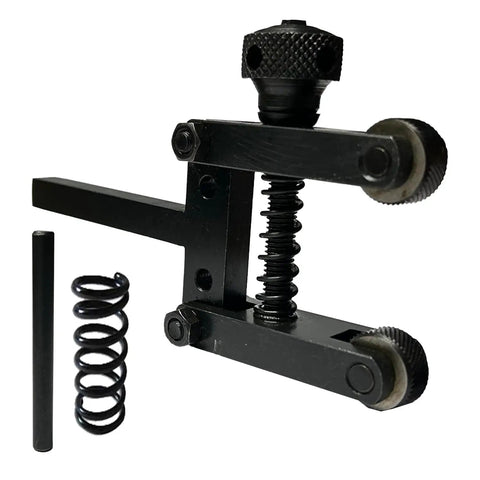 Spring-Loaded Clamp Knurling Tool For Lathes, Two Inch Capacity, Three-Eighths Inch Shank, Epoxy Black, Durable Metal Construction For Precise Knurling And Easy Setup