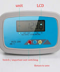 Hassle Free Heavy Duty Digital Floor Scale Waterproof Bench Platform Built Tough For Luggage Postal Shipping Foldable Design with clear LCD display.