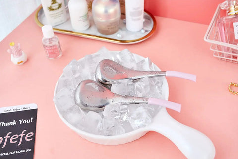 Cooling Cryo Sticks For Face And Eyes To Fight Puffiness And Fine Lines Portable Ice Globes Skincare Tool That Boosts Cream Absorption Delivers Spa Like Facial Massage And Helps You Look Younger And Fresher, silver 2-pack in ice bowl