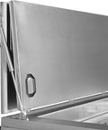 Top Shelf Ultrasonic Parts Washer Uses Rock Solid Three Phase Power To Blast stubborn oil grease and machining debris from metal tools.
