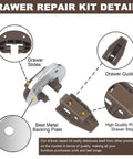 Undermount Drawer Slides Replacement Kit With Rollers 10 Pairs Plastic Guides For Dresser And Nightstand Drawers Easy
