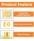 Brass Compression Union Fittings Kit 5 Pack 1/4 Inch Tube OD To 1/2 Inch NPT Female Connectors features and components