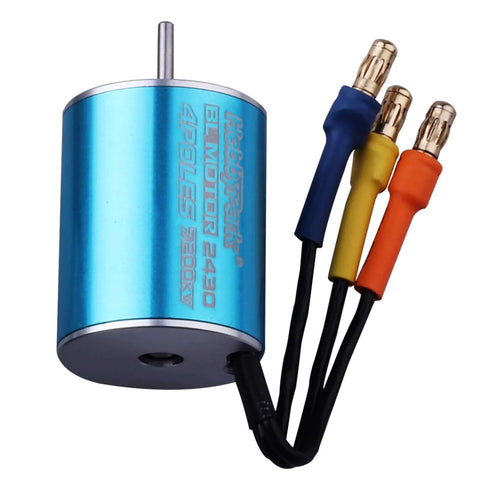 Beefed-Up 2430 7200KV Brushless Motor And 25A ESC Combo For 1/18 Scale RC Cars And Trucks, wires visible