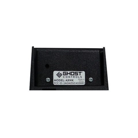 Back view of Premium Wireless Keypad For Automatic Gate Openers AXWK Model with control panel label visible.