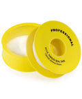 Three Quarters Inch PTFE Thread Seal Tape For Plumbers Pro Grade Teflon Plumbing Tape White 590 Inches in yellow dispenser