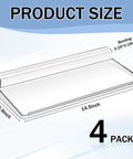 Four Pack Slatwall Shelves 14.5 By 5.9 Inches Dope Durable Plastic Floating Wall Mount Shelves For Retail Displays Garage Organization Home Storage Shoes And Boutique Showcases